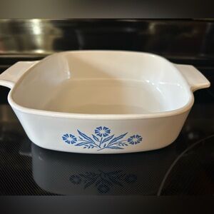 Corningware Cornflower Blue A-1-B  Square Casserole 1 Liter Vintage